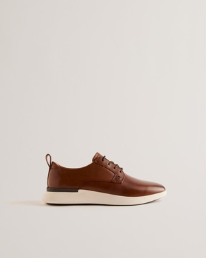 Basket Ted Baker Leather Lace Up Hybrid Orange Foncé Homme | WEH-89341957